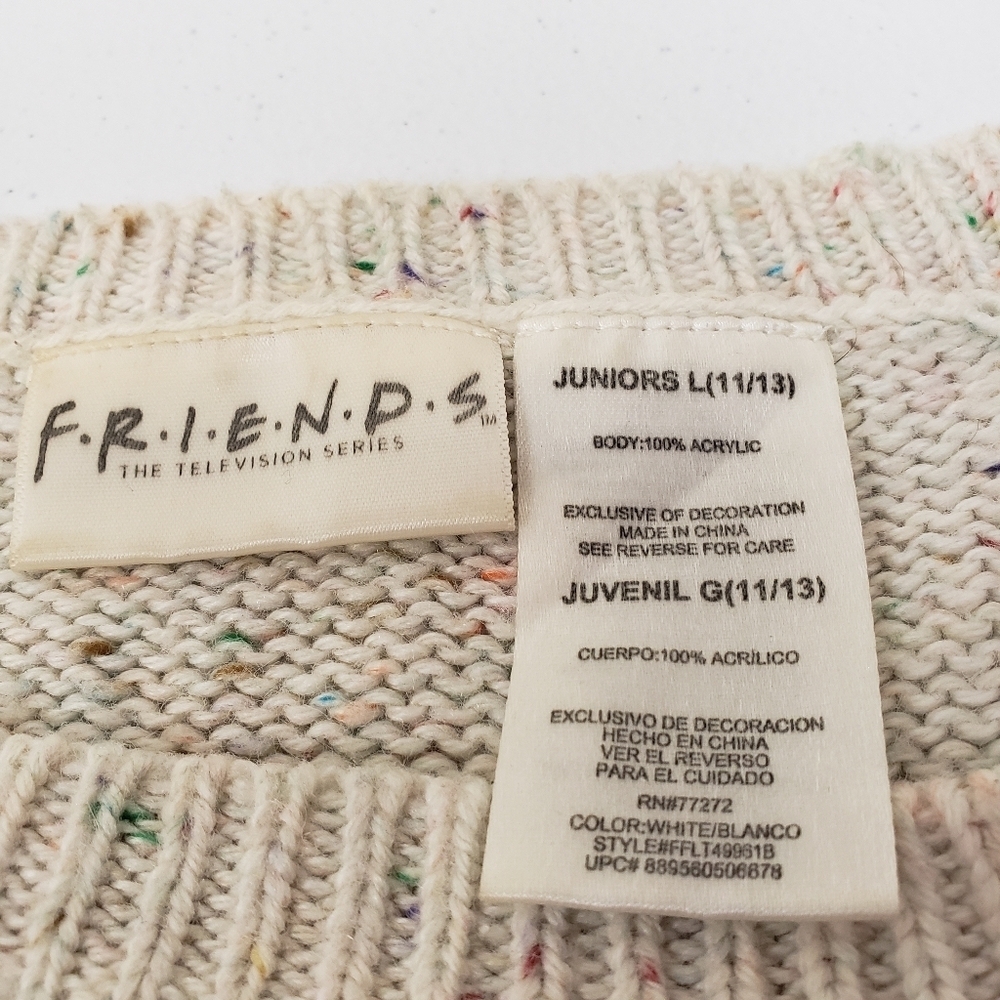 Friends Womens Crop Sweater Top Size Large 11/13 - Picture 4 of 6